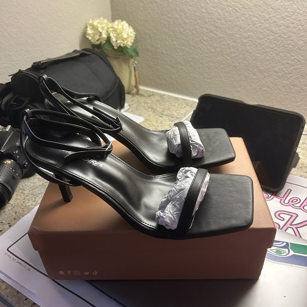 Public desire black heels